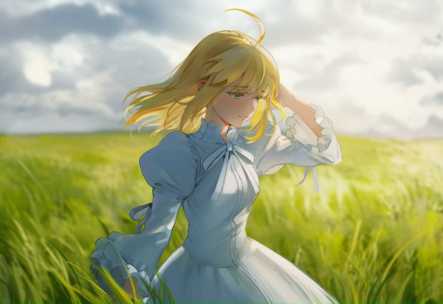 Мирное утро с Сейбой от Cass.
? #арт@advance_empire | #Fate