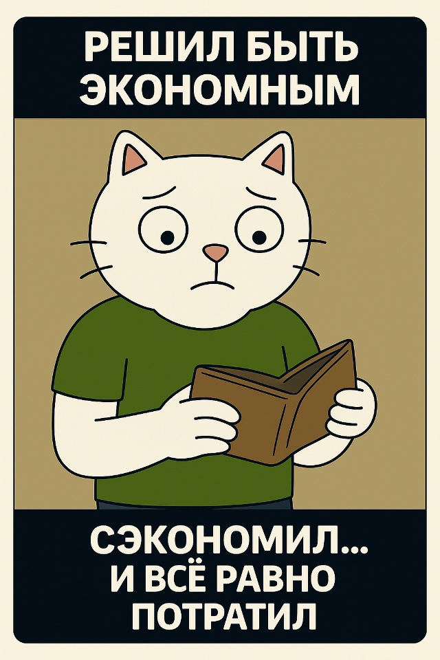 Сначала гордо откладываешь каждую копейку.
Потом заме?...
