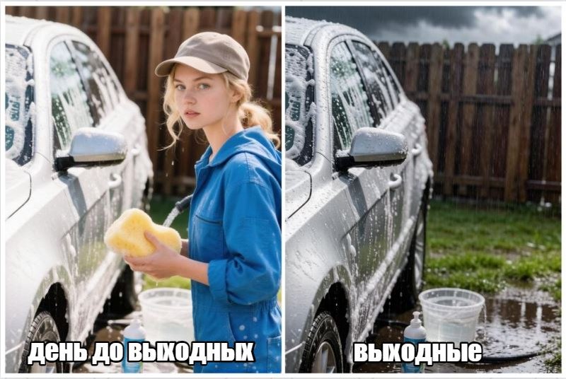 Мы точно знаем, что на этом фото был проведён древний дачный обряд на дождь.
Девочки, мы с ГигаЧат