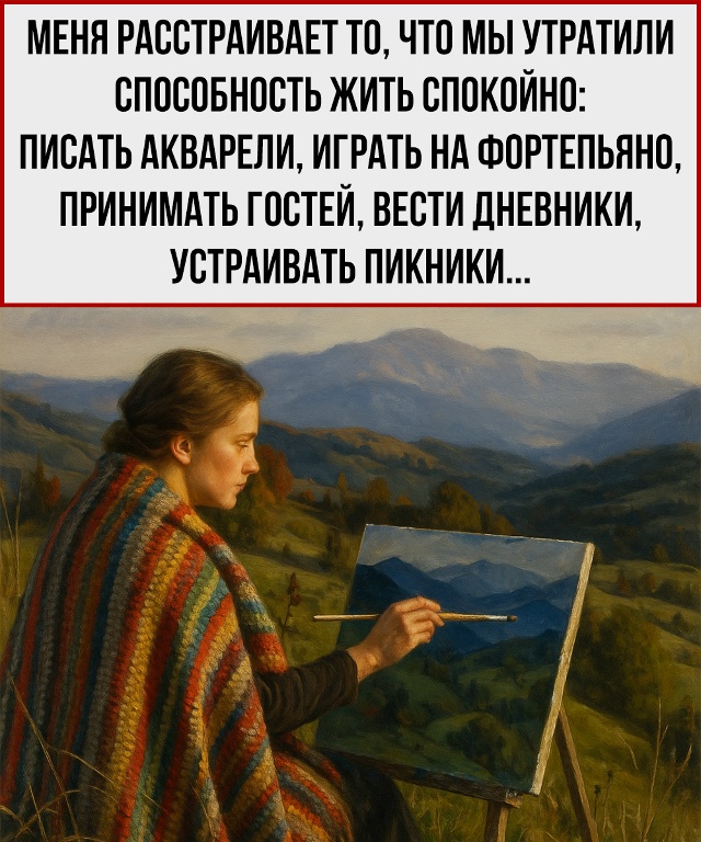 Мы научились экономить минуты, но разучились жить часа...