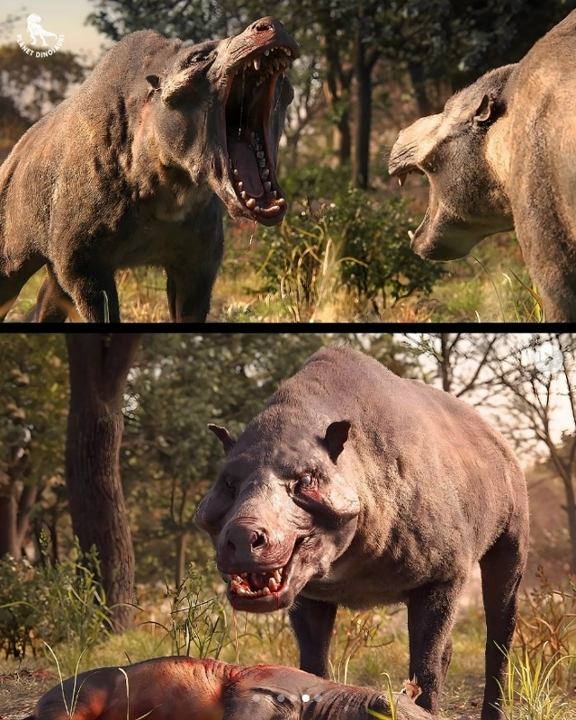 Адская свинья- деодон или динохиус
Деодон, вымерший ро...