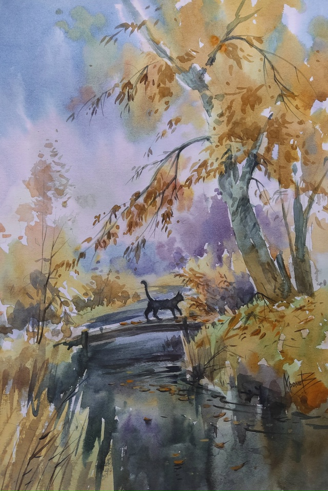 [club221471639|Художник Михаил Хромов]. Акварель, бумага, А3