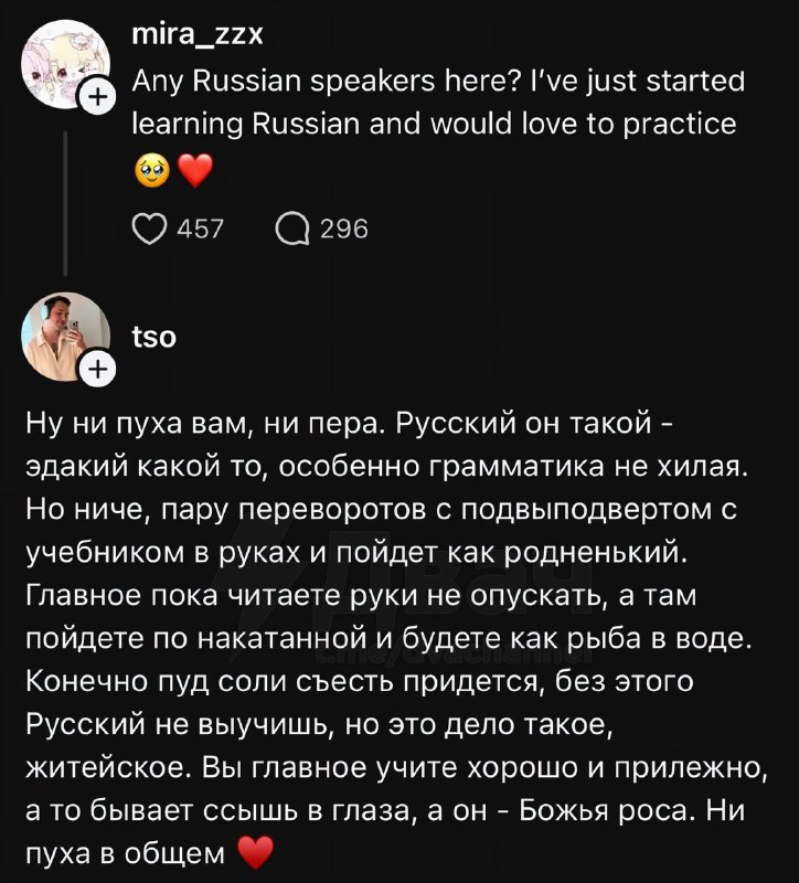 Тян начала учить русский и попросила помочь с практикой. Что могло пойти не так?