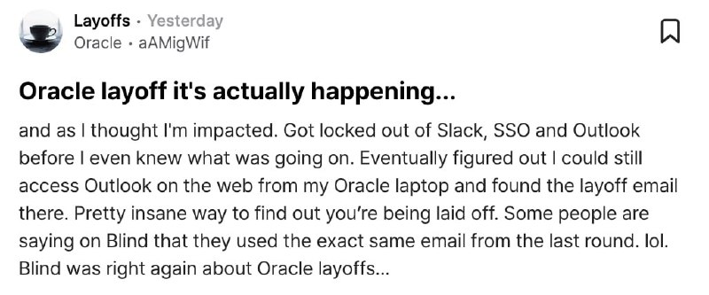 Oracle одним днем уволили несколько тысяч сотрудников ради ИИ. Письма счастья всем разослали в 6 утр