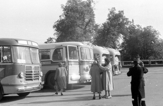 🧷Стоянка автобусов на Советской площади, Петергоф
1957?...