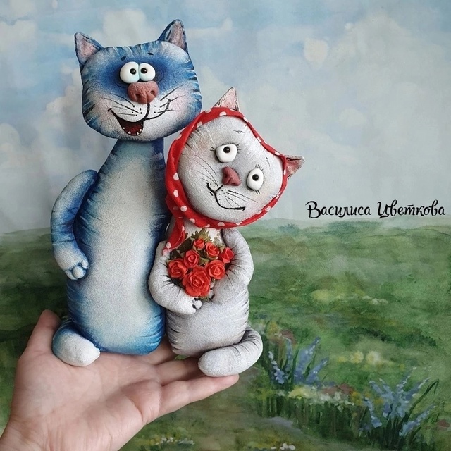 Влюбленные котики.