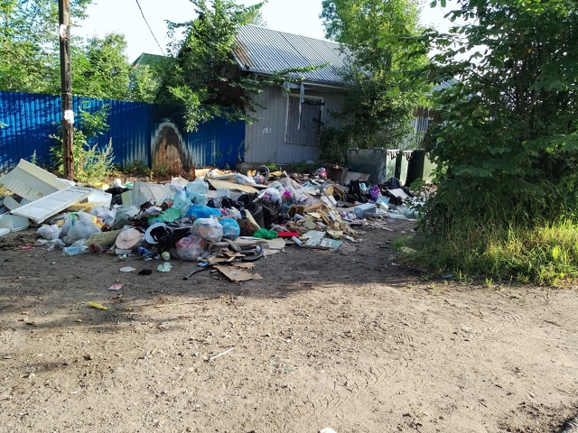 Новый посёлок, свалка мусора по улице Новостроевской. ?...