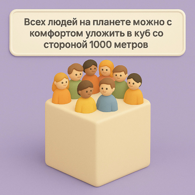 Всё человечество уместилось бы в кубе ??
Если собра?...