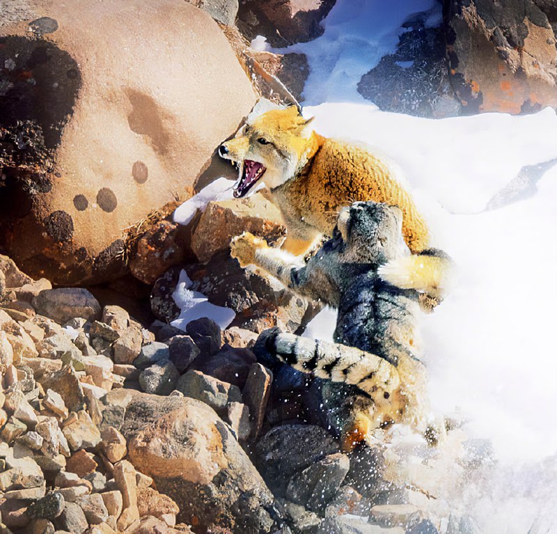 Тибетские лисы часто лезут в драку с другими животными, но почти всегда проигрывают
В Китае сняли,