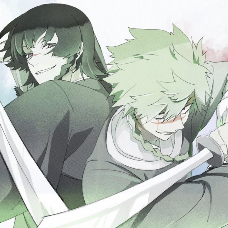 Между двух огней
Иллюстрация к выходу седьмого эпизода второго сезона "Адского рая" (Jigokuraku).