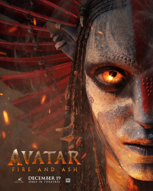 Появился первый постер фильма «Аватар: Огонь и пепел» — на нём изображён Варанг, предводитель огненн