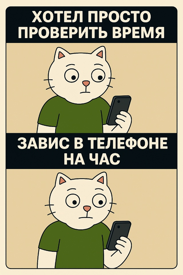 Ты всего лишь хотел узнать, который час.
Но потом где-то...