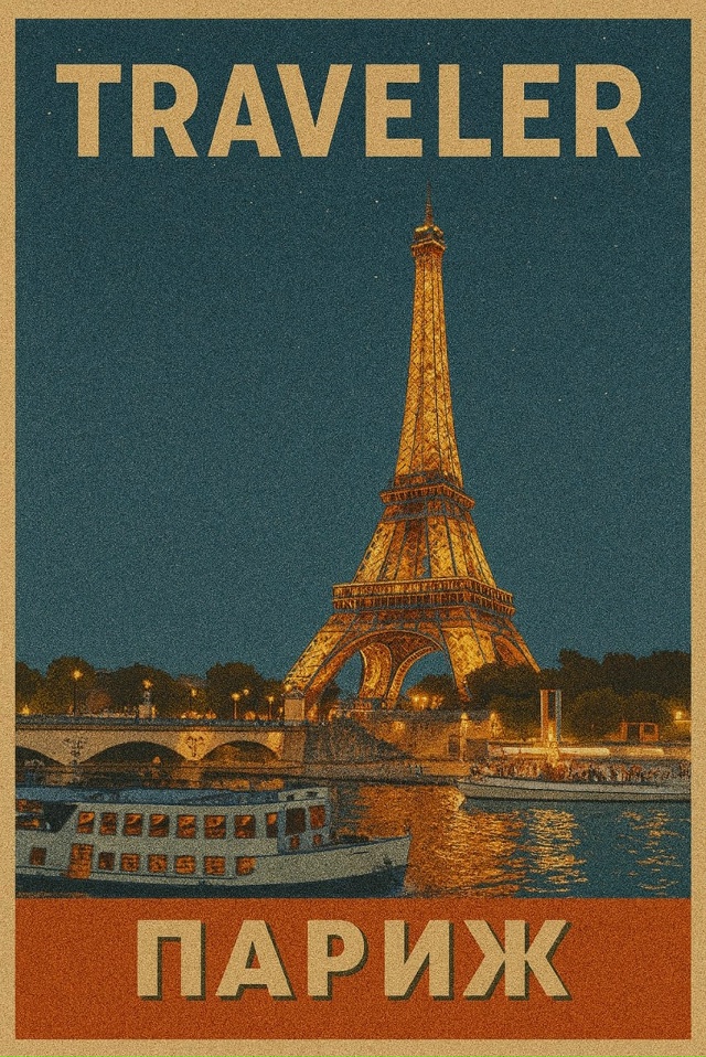 🌍 Париж — это место, где ночь загорается раньше звёзд....