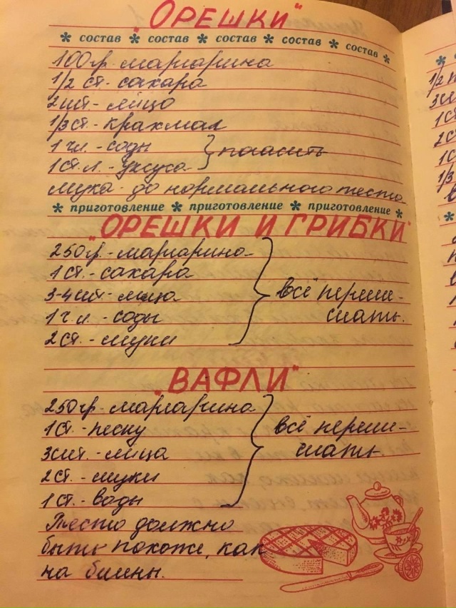 Признавайтесь, у кого была такая тетрадка с рецептами?