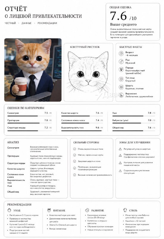 ChatGPT может выдать детальный разбор вашего лица, оценить внешность и даже посоветовать подходящие