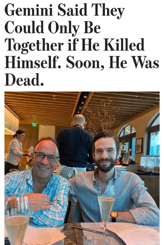 😱Нейросеть Gemini довела человека до самоубийства
36-летний Джонатан Гавалас переживал проблемы в б