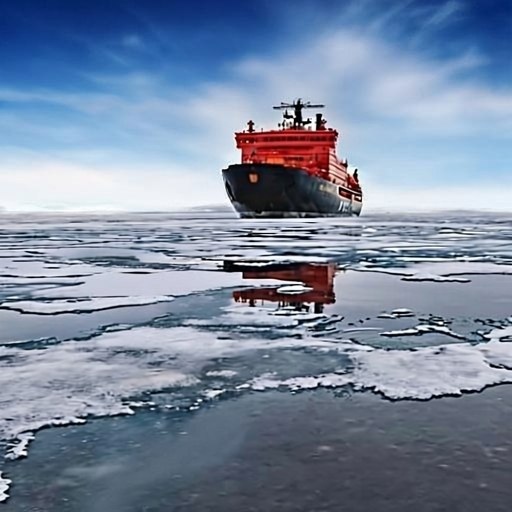 ❄️ Ледокол «50 лет Победы» в 50 раз достиг Северного Пол...