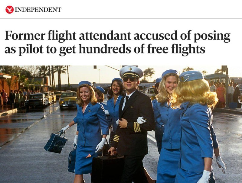 Канадский бортпроводник закосплеил фильм «Поймай меня, если сможешь», несколько лет выдавал себя за