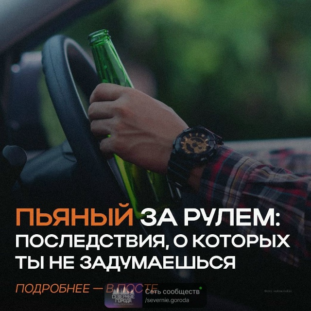 🥲 Ездить пьяным — плохая идея
И вот почему:
🔻 управл...