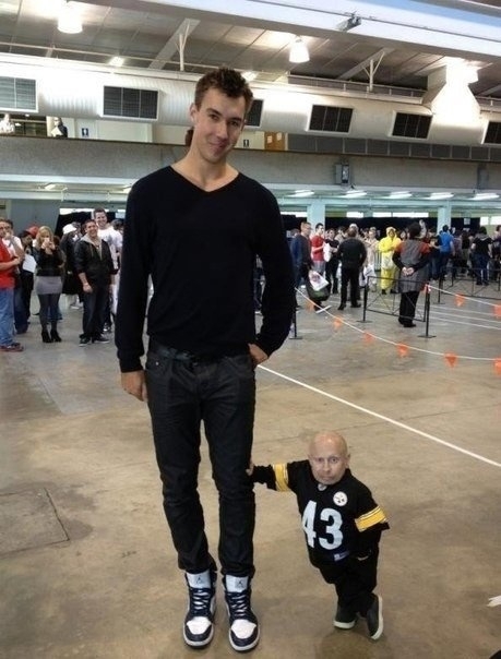 Верн Тройер (Мини-Ми; 81 см) с фанатом (186 см)