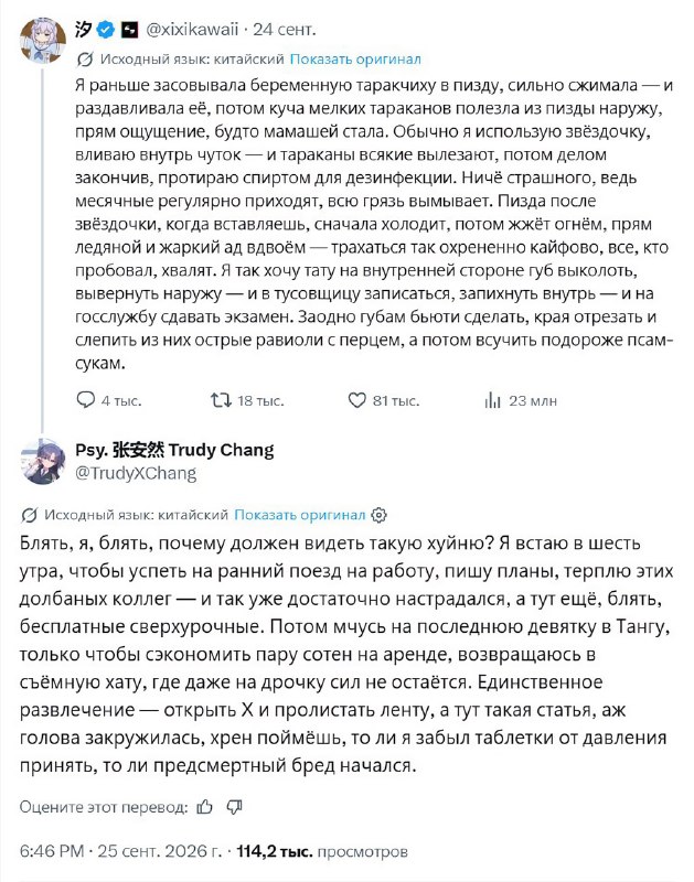 Зашёл в этот ваш китайский сегмент твиттера… Ох и зря я это сделал.