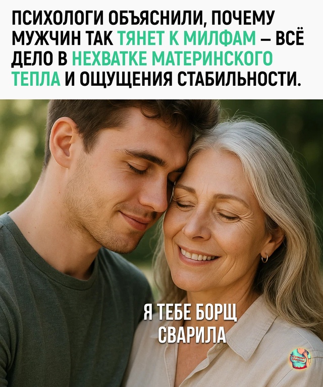 Мужчину может потянуть к милфе, если он просто хотел бо...