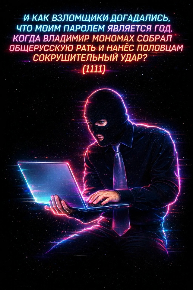 Четыре ноля лучший пароль