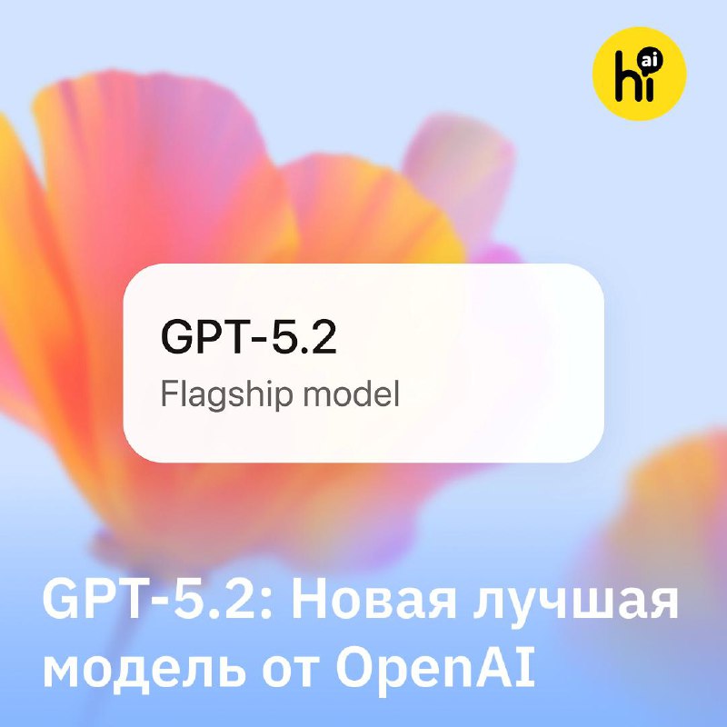 👐 GPT-5.2: Лучшая модель для работы и науки от OpenAI
GPT-5.2 — достойный ответ OpenAI на Gemini 3