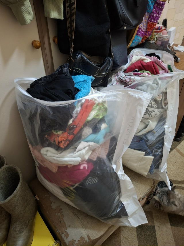 Отдам 2 мешка вещей на девочку подростка,размер пример?...