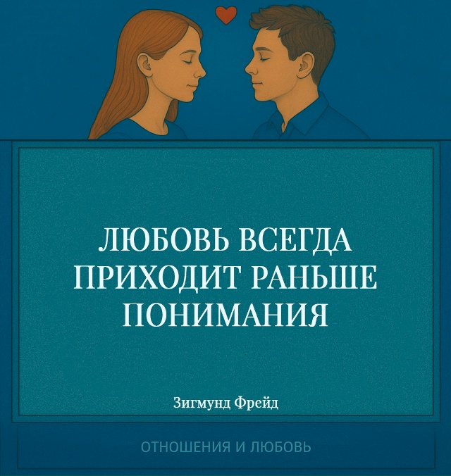Фрейд говорит о том, что любовь рождается до того, как р...