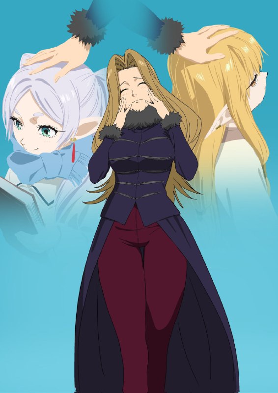 🍃Новая официальная иллюстрация к эндингу 2 сезона аниме «Провожающая в последний путь Фрирен» от Кей