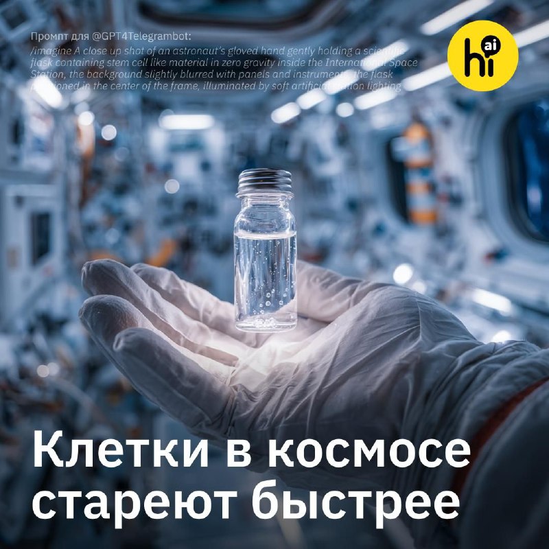 🚀 Стволовые клетки в космосе стареют быстрее
Ученые из Калифорнийского университета в Сан-Диего обн