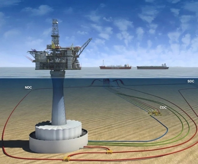 Нефтяная платформа Draugen в Норвегии
Нефтяная платформа...