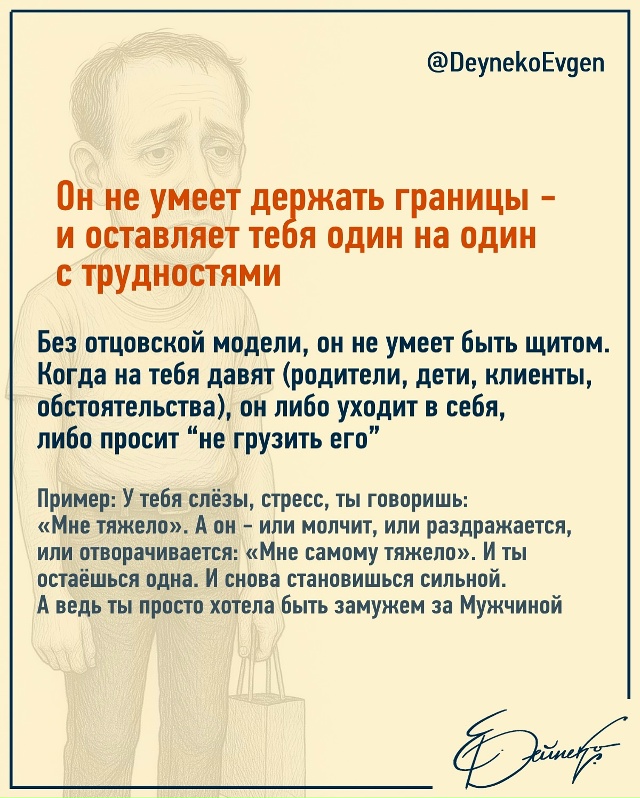 🆘Он просто не умеет быть Мужчиной. Не научили. Не пока?...