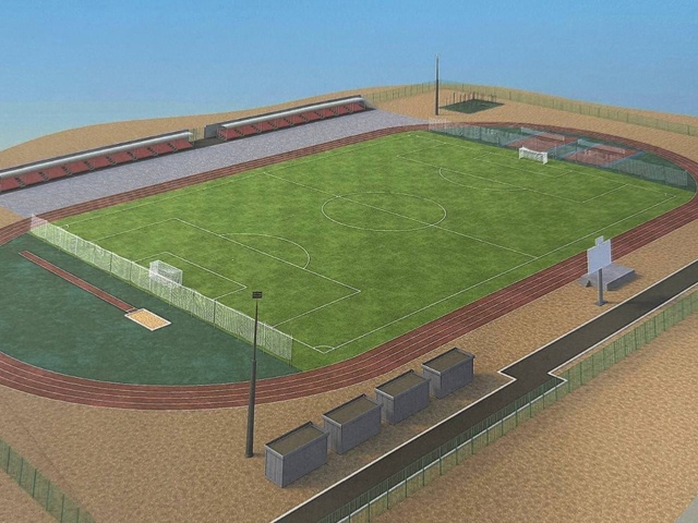 Проверил ход ремонта стадиона Дворца спорта им. Ю.А. Га?...