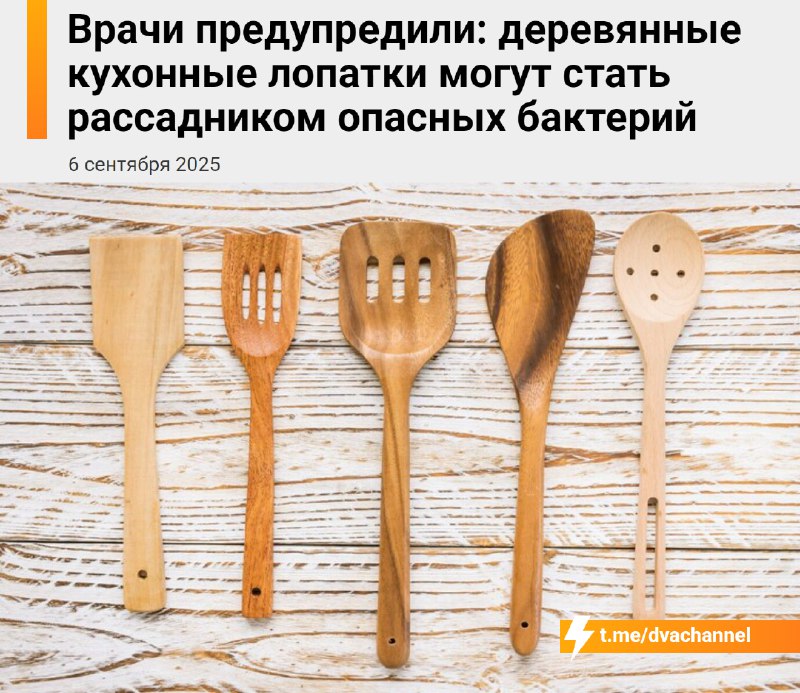 Деревянные лопатки могут впитывать воду и становиться удобным местом для развития сальмонеллы, стафи
