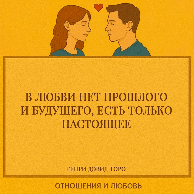 Торо говорит о том, что любовь живёт в особом измерении...
