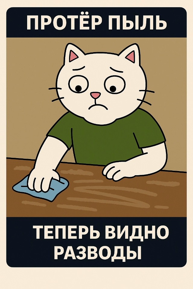 Хотел сделать красиво — взял тряпку, навёл порядок. Но ...