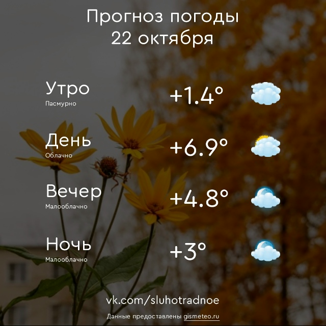 ⛅ Доброе утро, Отрадненцы! Всем продуктивного и приятн...