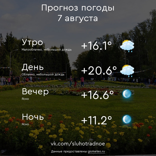 ⛅ Доброе утро, Отрадненцы! Всем продуктивного и приятн...
