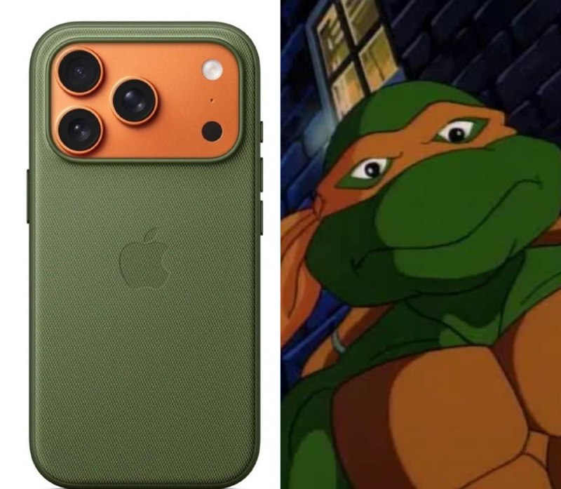 А вот и iPhone 17 Pro.
Да, они реально сделали этот убогий дизайн. Один из них ещё и в рыжем цвете.