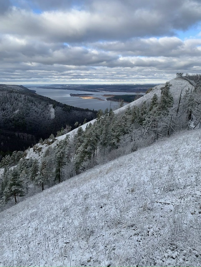 В Жигулевском заповеднике впервые в этом году выпал сн...
