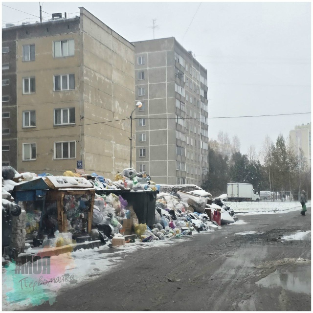 Μуcopнaя плoщaдкa, pacпoлoжeннaя зa дoмoм №13 пo ул. Шукшинa.
