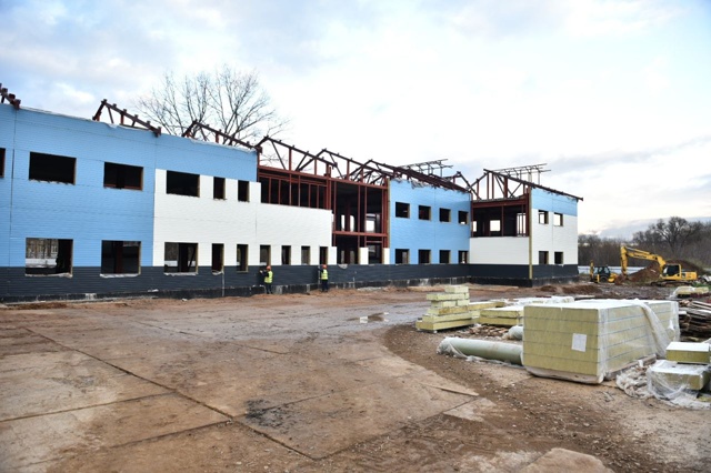 На объекте кипит работа: новая поликлиника на ул. Гогол...