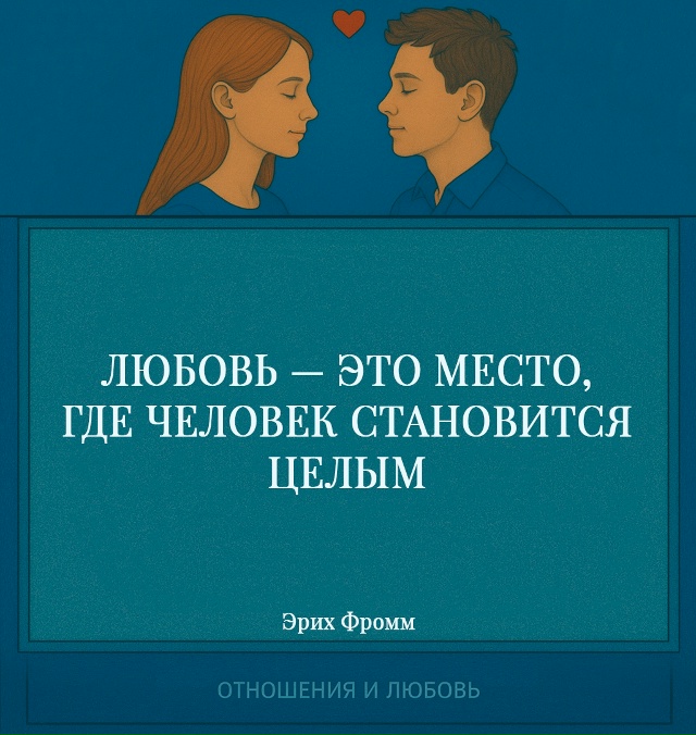 Любовь возвращает человеку утраченные части самого се...