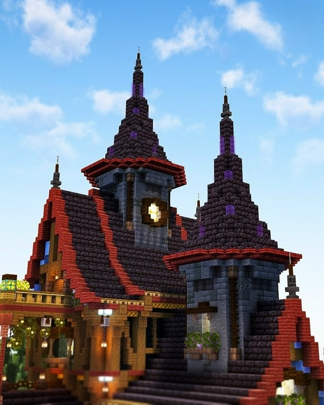 Красивый замок из темного камня?
Поселились бы в так?...