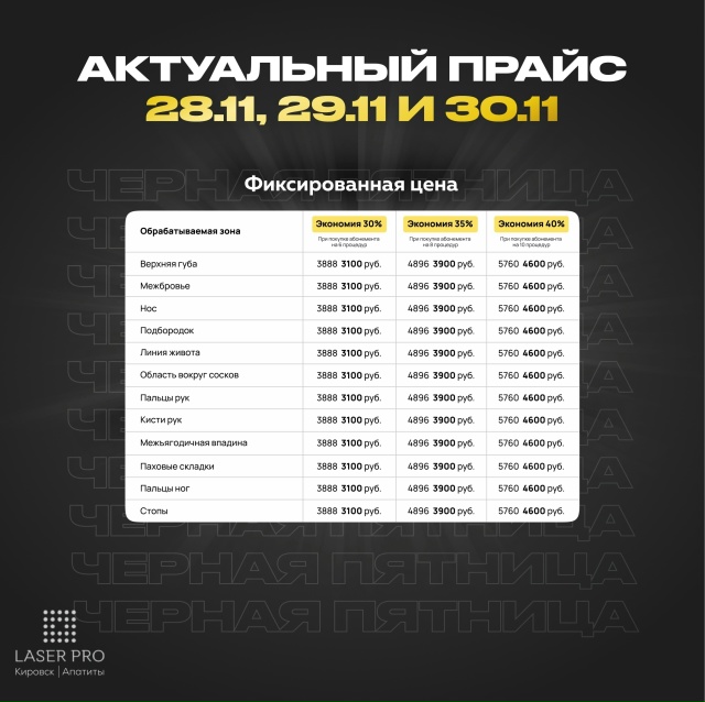 🔥 [club178164668|Чёрная пятница в Laser Pro] — начинается охота н...