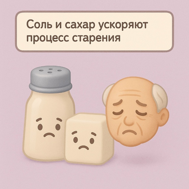 ⏳ Сладко-солёный ускоритель времени
Чрезмерное употр...