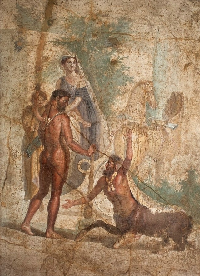 Геракл и его жена Деянира встречают кентавра Несса у р?...