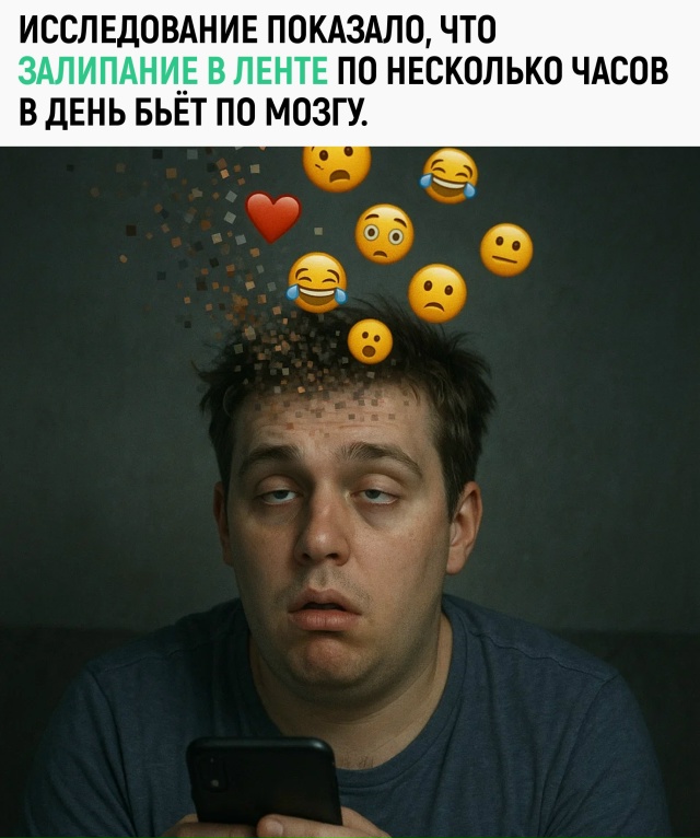 Раньше мозг убивали сигареты, теперь — 15 секунд счасть...